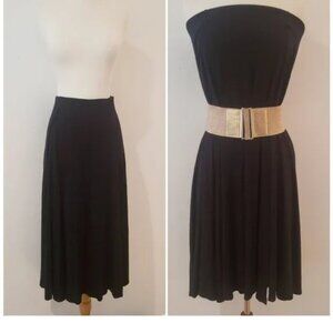 Elie Tahari Black Full Midi Skirt